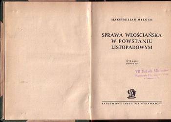 (6607) SPRAWA WŁOŚCIAŃSKA W POWSTANIU LISTOPADOWYM – MAKSYMI