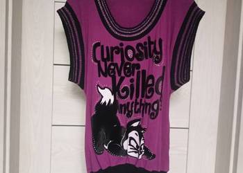 Tunika Y2K McBling Curiosity Never Killed Anything Kotek CHARLIZE Nowa z me
