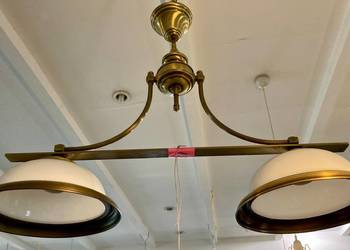 Lampa wisząca z kloszami mosiądz