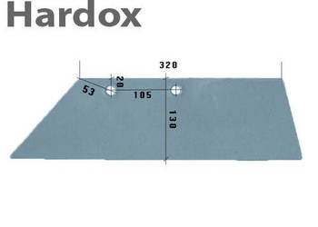 Lemiesz 16” 300ha! HARDOX 3351959/L WG100BL do pługa LEMKEN