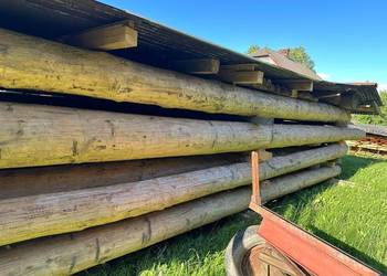 Bale Jodłowe 12m Okorowane Drewno Konstrukcyjne Materiał na Dom z Bali