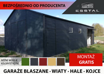 Garaż Blaszany GRAFITOWY 10x6 | Wiata | Hala | Wiaty | Hale | - ESSTAL
