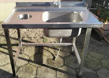 Zlew gastronomiczny do zmywarki kapturowej 111x72x90