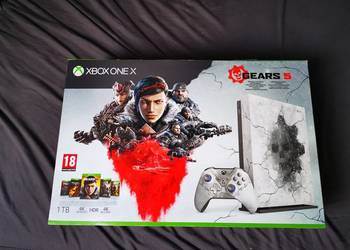 Konsola Xbox One X 1TB Limitowany Gears 5 Komplet Okazja Prawie Nowy