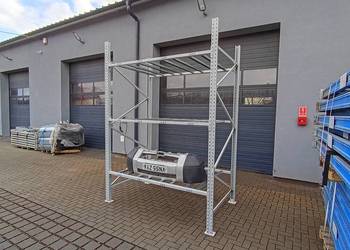 Regał magazynowy półkowy warsztatowy H250cm głęboki 135,5 hala magazyn