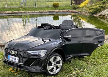 Auto na akumulator Audi e-tron 4x4 180 Watt Skóra Koła EVA Czarny