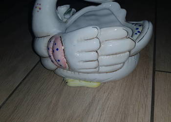 Łabędź z  porcelany vintage