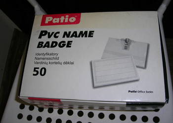 Identyfikatory PVC Name Badge 50 szt.