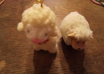 Dwie owieczki wielkanocne. Vintage