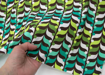 Zielono-brązowa tkanina bawełniana - Robert Kaufman FANCY FLIGHT GARDEN