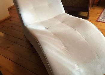 Szezlong / Leżanka Relaksacyjna Welur Beżowy - Stan Idealny