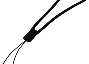 Smycz do telefonu na nadgarstek, czarna, pasek na telefon, 18,5cm