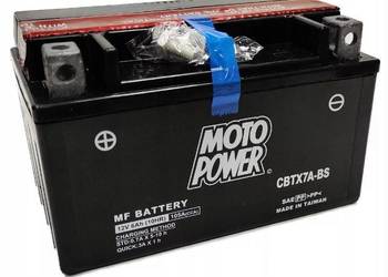 Akumulator motocyklowy 12V 6Ah MotoPower CBTX7A-BS YTX7A-BS