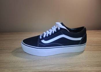 Tenisowki Vans old skool platform czarno białe unisex rozmiar 43
