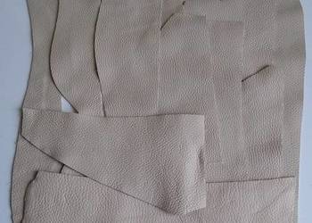 Skóra (384 g) Licowa Włoska średnie i małe kawałki Beż Beżowy