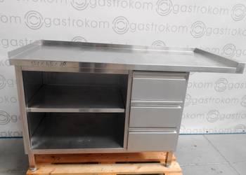 Stół z blokiem 3 szuflad i 2 półkami 151x65x85