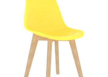 Krzesła stołowe 2 szt. żółte plastik WM-289116