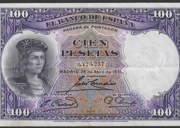 HISZPANIA 100 PESET 1931 - CORDOBA - 6,420