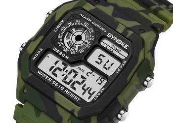 Militarny zegarek elektroniczny Synoke camo kamuflaż wojskow