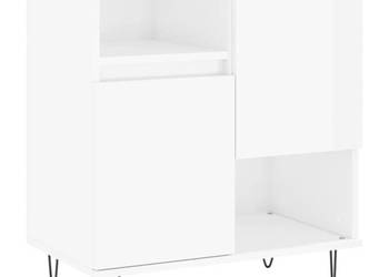 Komoda biała z połyskiem 60x35x70 cm materiał drewnopochodny WM-831190