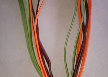 sznurówki sznurowadła wiązadła 3 szt. 120 cm pomarań. zielona brązowa