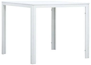 Stolik kawowy biały 78x78x74 cm HDPE o wyglądzie drewna WM-47881
