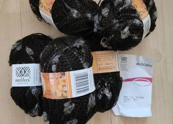 Wełna brązowa 5 motków