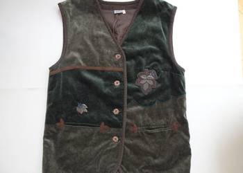 Kamizelka Aksamit Hafty vintage 42 44 bawarska