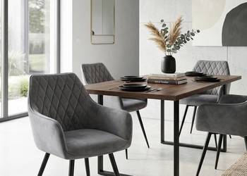 Szare Krzesło Tapicerowane Carbo, Wysyłka 24H, Dostawa 0zł!