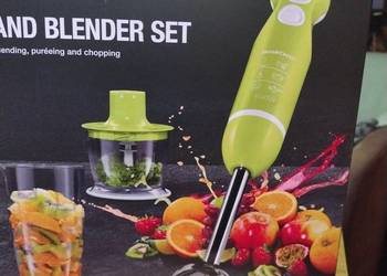 nowy blender ręczny w kartonie z instrukcją