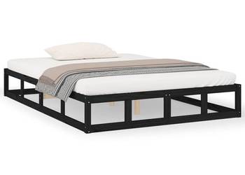 vidaXL Rama łóżka, czarna, 120 x 200 cm, lite drewno(SKU:820795)