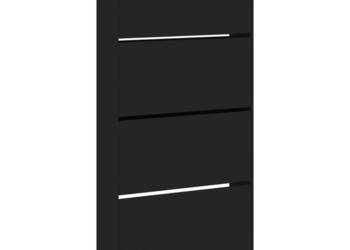 Szafka na buty z 4 uchylanymi szufladami czarna 80x21x1635cm WM-3214365
