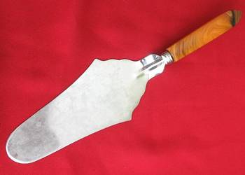 Łopatka do tortu, ciast - Uchwyt - bakelit katalinowy _ Relikt DDR