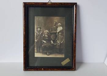 Stara oprawiona fotografia początek XX w. Dąbrowa Górnicza fot. Radzikowski