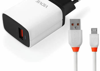 Ładowarka sieciowa VIDVIE PLE215 1.2A 1xUSB + kabel microUSB