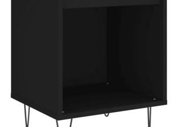 Szafka nocna czarny 40x35x50 cm materiał drewnopochodny WM-830718