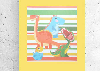 dinozaury plakat 30x40, plakat z dinozaurami A3 dla dzieci