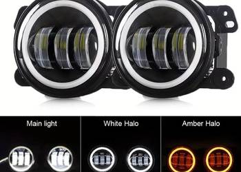 Halogen LED reflektor Lampy przeciwmgielne 30W okrągłe ringi DRL