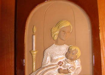 Chrzciny - ceramiczny obrazek Jie Gantofta Sweden