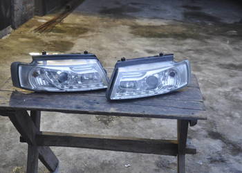 Passat B5 Reflektory Lampy Daylight Pod Xenon Led Tuning Zestaw Black