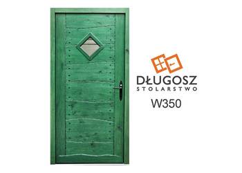 Drzwi DŁUGOSZ drewniane zewnętrzne wejściowe góralskie dębowe dąb GOTOWE