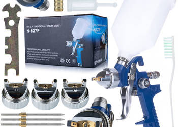 Pistolet Lakierniczy HVLP | 4 Dysze 1,4–2,5 mm, Zbiornik 600 ml