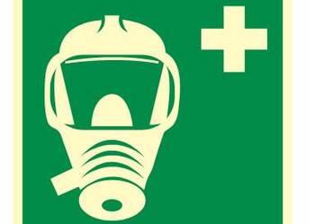 Naklejka BHP Aparat oddechowy FB069