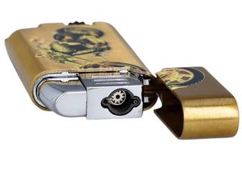 Zapalniczka Żarowa Gazowa Metalowa z Regulacją Płomienia ''Żółty Motor''