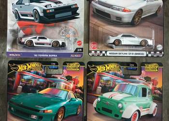 Hot Wheels Premium Toyota, Nissan Skyline, Fiat, Mitsubishi  BDB wysyłka