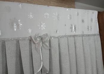 Firana srebrne śnieżynki