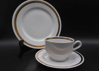 Zestaw śniadaniowy trio z porcelany, Henneberg Porzellan 1777.