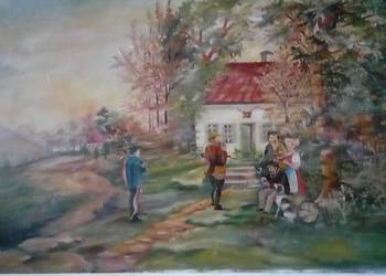 Obraz piekny recznie malowany