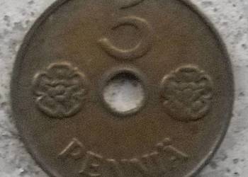 FINLANDIA-5 PENNIA-1942 r (Z OTWOREM)