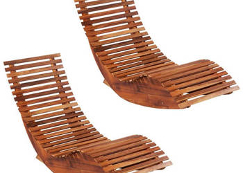 Leżaki bujane 2 szt. lite drewno akacjowe WM-277093